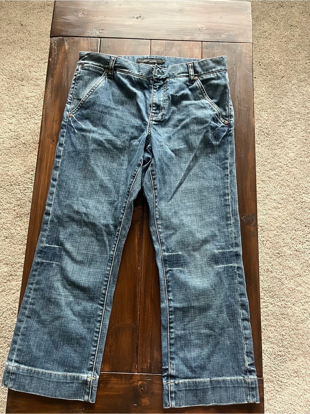 Calvin Klein Women's Wide Leg Cropped Jeans
